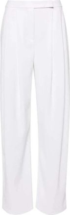 Pinko Montano Pants - Dames - Wijde Broeken - Wit - S - Polyester - Broeken