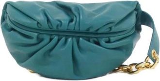 Bottega Veneta Pre-owned Schoudertas - Dames - Vintage Heuptassen - Blauw - ONE Size - Leer - Vintage