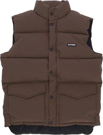 Iuter Bruine Puff Vest Donsjas - Heren - Bodywarmers - Bruin - XL - Polyester - Jassen