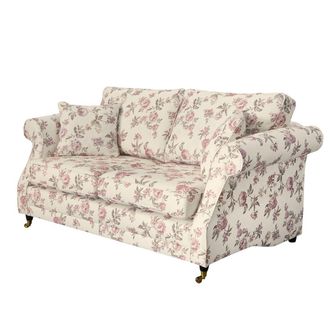 Maison Belfort home24 Maison Belfort Sofa Rosehearty 2-Sitzer Creme/Rose Webstoff 182x94x96 cm