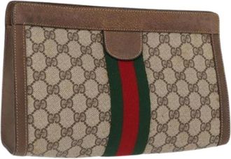 Gucci Pre-owned Clutches, female, Beige, Size: ONE SIZE Pre-owned Plastic Clutch