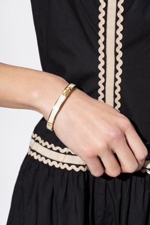 Coach Brass Bracelet, Womens, Cream