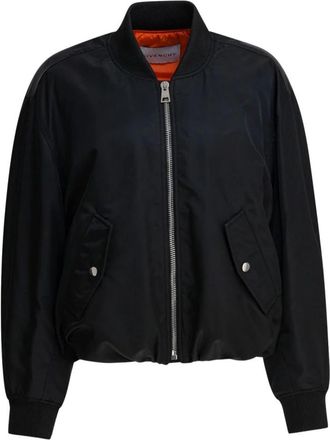 Givenchy Cropped Cocoon Bomber - Dames - Bomber jackets - Zwart - M - Nylon - Jassen