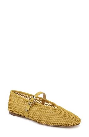 Favorite Daughter Margot Mesh Mary Jane Flat in Lemongrass at Nordstrom, Size 7.5