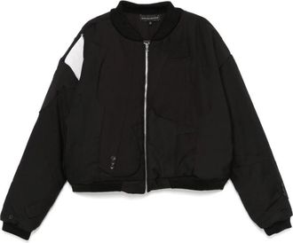 Who Decides War by Ev Bravado Zwarte Gewatteerde Patchwork Jas - Heren - Bomber jackets - Zwart - M - Jassen