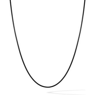 Vincero Mens Box Chain Necklace in Black at Nordstrom, Size 24