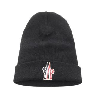Moncler Pre-owned Accessories, male, Black, Size: ONE SIZE Pre-owned Grenoble Wool Knit Cap