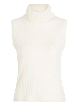 Veronica Beard Mazzy roll-neck sleeveless vest - women - Cashmere - S - White