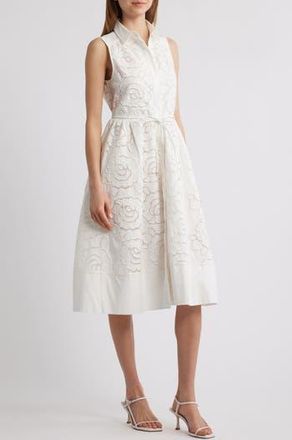 En Saison Chloe Sleeveless Midi Shirtdress in White at Nordstrom Rack, Size Medium