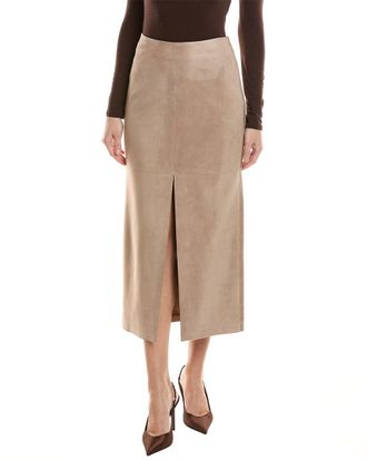 Brunello Cucinelli Suede Midi Skirt