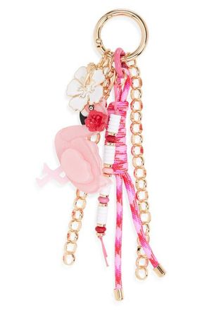 Chelsea28 Flamingo Cluster Bag Charm in Pink Multi- Gold at Nordstrom