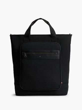 Tommy Hilfiger Logo Mixed Texture Tote Bag