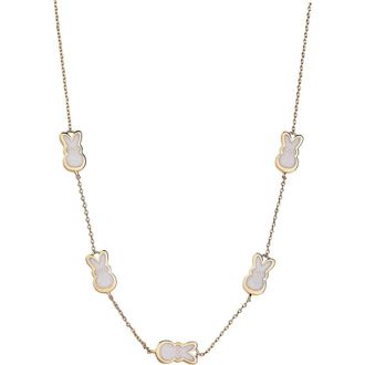 Alex and Ani Peeps Pearlized Bunny Necklace in Gold at Nordstrom