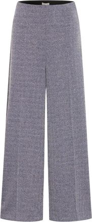 Ichi Pantaloni Jacquard Ihkate - - Trousers - Donna - Blu - XS