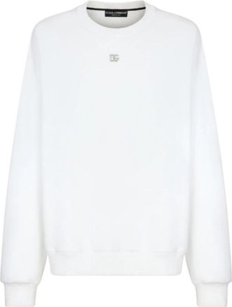 Dolce & Gabbana Sweatshirts & Hoodies - Heren - Sweatshirts - Wit - L - Katoen - Hoodies & sweatvesten
