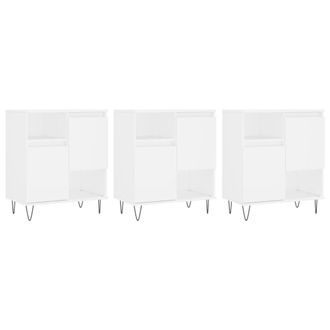 Berkfield Home Sideboards 3 pcs White Engineered Wood