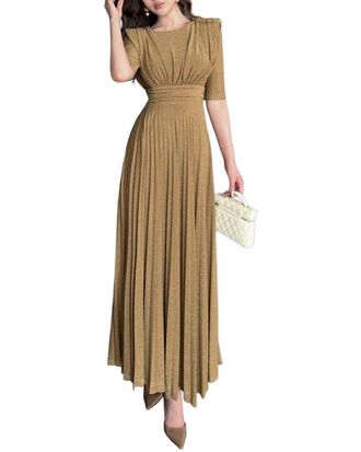Burryco Burryco Short Sleeve Maxi Dress