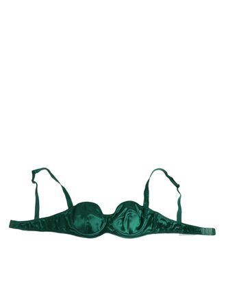 Dolce & Gabbana Silk Satin Semi-Padded Underwire Bra - Green