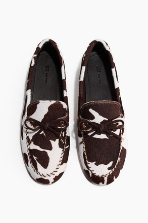H&M Bootsschuhe - Weiss/Kuhfellmuster