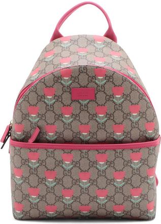 Gucci Pre-owned Gucci GG Supreme Kids Flower Backpack Ladies U6F3FOMXFXA8XWFD