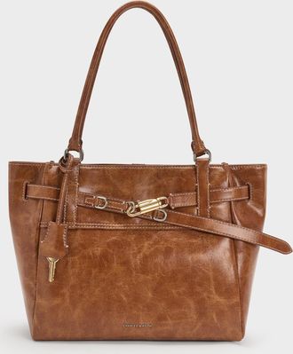 Charles & Keith Delfina Belted Tote Bag
