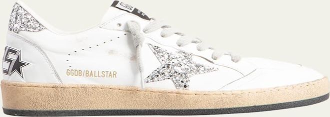 Ball Star Leather Glitter Sneakers