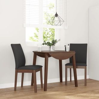 vidaXL Vidaxl - Sedie da Pranzo con Cuscini 2pz Marrone Legno Massello di Hevea