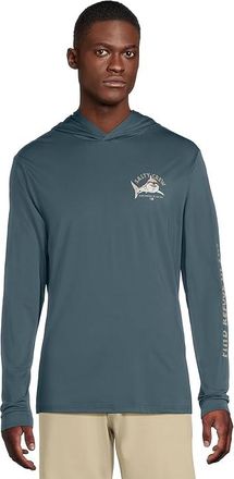Salty Crew Lurking Hood Sunshirt Mens Clothing Bluefin : 2XL, Elastane/Polyester