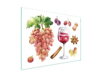 OEM Piastra Protettiva In Vetro Per Fornello 70x52 Vino