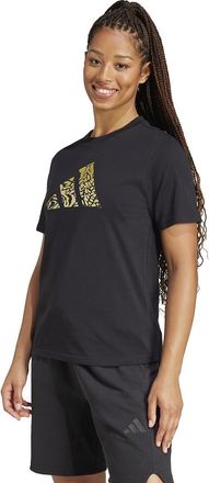 adidas T-shirt met groot goudkleurig logo