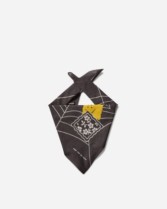 KAPITAL Fastcolor Selvedge Bandana (Spider Peckish Rainbowy) Black