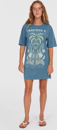 O'Neill Shirtkleid ONEILL ONEILL BEACH VINTAGE TEE DRESS, Damen, Gr. XS (34), N-Gr, rot (copen blau), Obermaterial: 100% Baumwolle, Kleider Shirtkleid