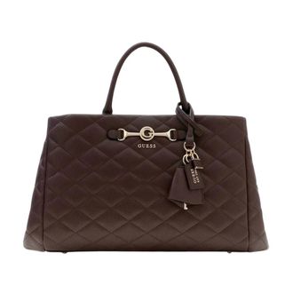 Guess Frances Girlfriend Satchel - - Bags - Donna - Marrone - ONE SIZE
