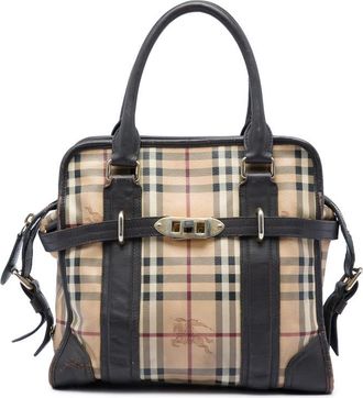 Burberry Pre-owned Burberry Haymarket Check Coated Canvas Minford Portrait Satchel Ladies SFL0UI2H6OL42340