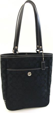 Coach Canvas Leather Tote Bag (Pre-Owned)