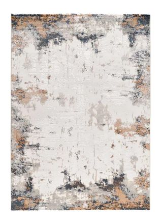 Atticgo Alfombra con relieve abstracta beige/caldera/azul 154x230 cm