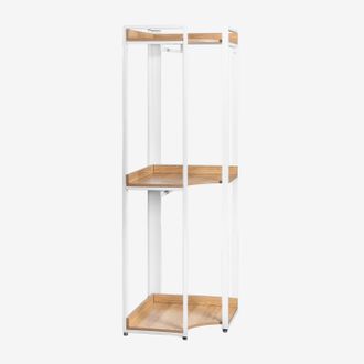 Sklum Sklum - Armario Abierto Esquinero En Acero Y Madera Ariaster