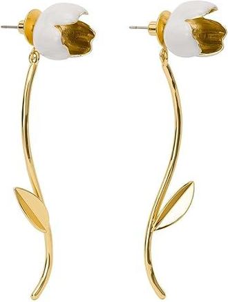 Kate Spade New York Golden Bloom Floral Statement Womens Earrings Earring Yellow