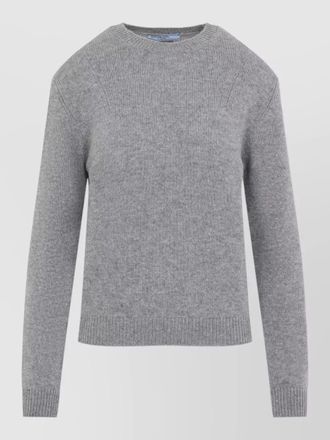 Prada cashmere sweater hood scarf crystal embroidery
