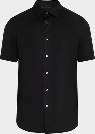 Bugatchi Mens Miles Slim Short Sleeve Shirt