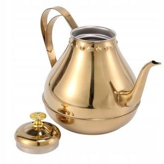 OEM Una Tetera De Acero Chapada En Oro Con Un Pico Largo, Perfecta Para Preparar T&eacute; Y Caf&eacute;