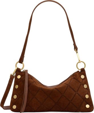 Hammitt Hammitt Kyle Chocolate Diamond Suede Antique Gold Sml