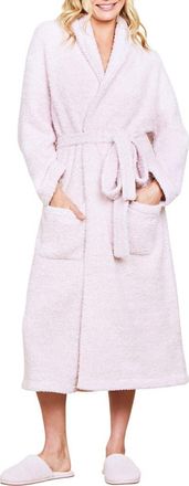 Barefoot Dreams Gender Inclusive CozyChic Robe in Heather Dusty Rose-White at Nordstrom, Size 1