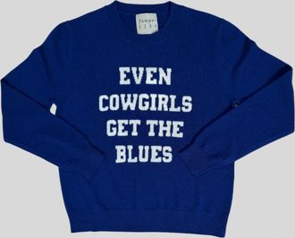JUMPER 1234 Womens Even Cowgirls Get The Blues Cashmere Sweater In Dark Violet-Maritime