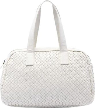 Bottega Veneta Tweedehands leren handtassen - Dames - Vintage Handtas - Wit - ONE Size - Vintage