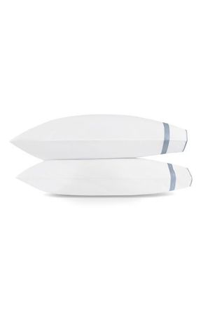 Matouk Louise Set of 2 Pillowcases in Hazy Blue at Nordstrom, Size Standard