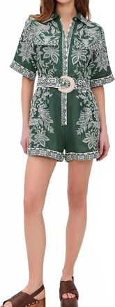 Farm Rio Miranda Romper In Green