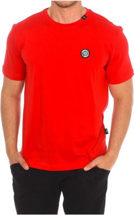 Plein Sport T-shirt met korte mouwen en Claw Print - Heren - Sportshirts - Rood - M - Katoen - Fitness