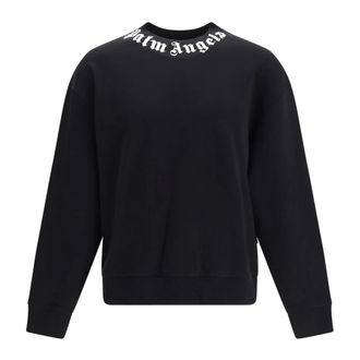 Palm Angels Sudadera con logo en el cuello - Sweatshirts & Hoodies - Hombre - Negro - XL