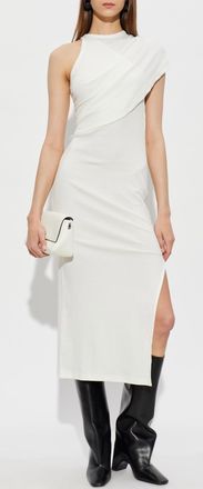 Courr&egrave;ges Dress With Embroidered Logo, Womens, White